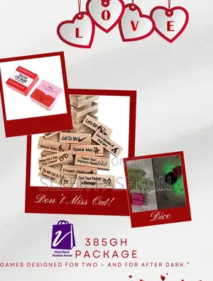Couple Packages Game Cards, Adult Jenga And Dice | Complete Date Night Game Sets for Couples
