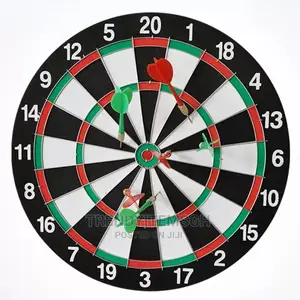 Super Big 17 Inches Double Sided Flocked Dart Board Game | Safe Target Classic for Family Entertainment