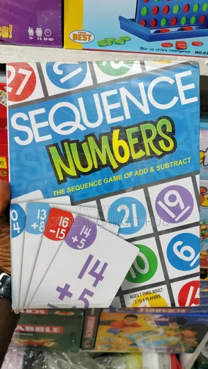 Sequence Number Board Game | Classic Strategy Game with Colored Chips