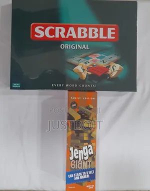 Scrabble + Jenga Game Pack | Skill, Strategy & Word Learning Fun Combo