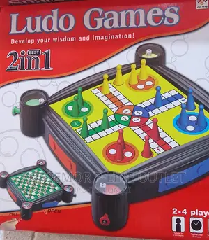 2 in 1 Ludo and Snakes and Ladders Game | Classic Family Board Game for Indoor & Outdoor Fun
