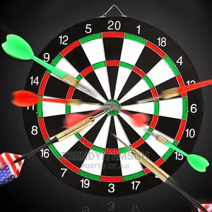 18" Safety Dartboard Game Set With 6 Peel Tip Darts