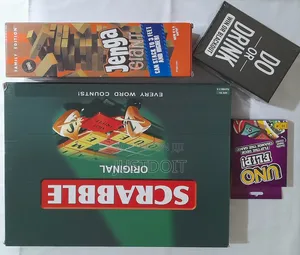Scrabble + Jenga + Do or Drink + Uno | Ultimate Game Night Bundle for All Ages