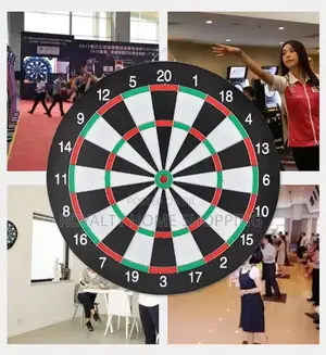 17" Darts Board Game | Classic Dartboard for Indoor and Outdoor Family Fun
