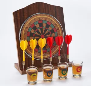 Drinking Wooden Dartboard Game | Adult Party Dart Game with Drinks