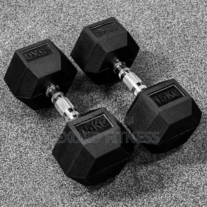 Dumbbells 15kg Pair – Cast Iron Hex Dumbbell Set