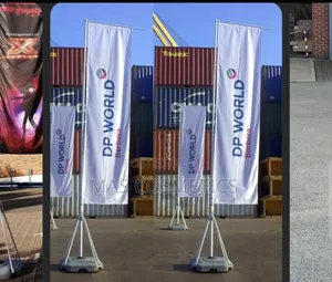 Telescopic Flag With Stand - Brand New