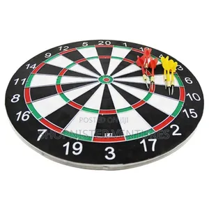 Quality 17inch Safety Double Sided Dartboard Set With 6 Pins | Premium Home Dart Set