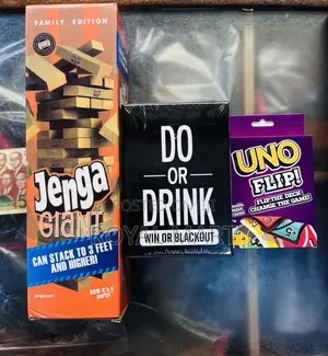 Jenga + Uno + Do or Drink Games | Triple Combo for Adult Indoor & Outdoor Fun