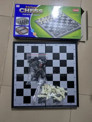Checker Chess Foldable Game | Portable Strategy Game for Family Players