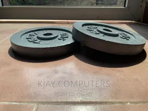 Pair of 5 Kg Carbon Steel Plate for Barbells and Curl Bars