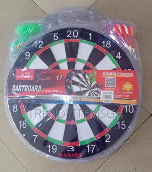 17" Wooden Dartboard Game Double Sided | Wider Playing Surface for Enhanced Gameplay