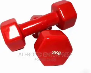 3kgx2 Aerobic Dumbbells(6kg) – Cast Iron / Rubber Hex Dumbbell