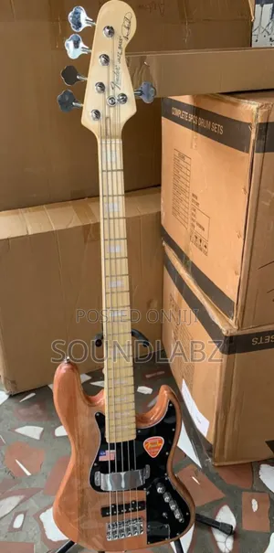 Brown Coloured Active Fender Bass Guitar