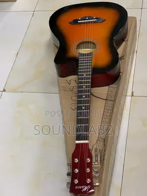 Professional Acoustic Guitar (wooden Red) | Steel-String | Warm Resonant Tone | Beginner to Pro