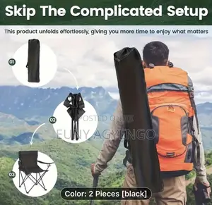 Foldable Camping Chair | Lightweight | Armrests & Cup Holder | Oxford Fabric | Load-Bearing Frame