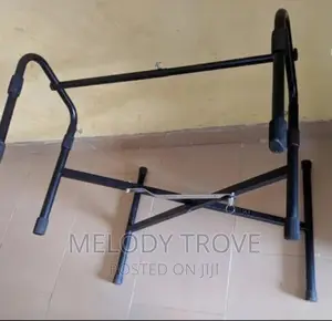 GLS Double Keyboard Stand | Heavy-Duty Frame | Adjustable Height | Fits All Keyboard Sizes