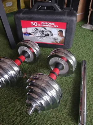 30kg Adjustable Chrome Dumbells Set