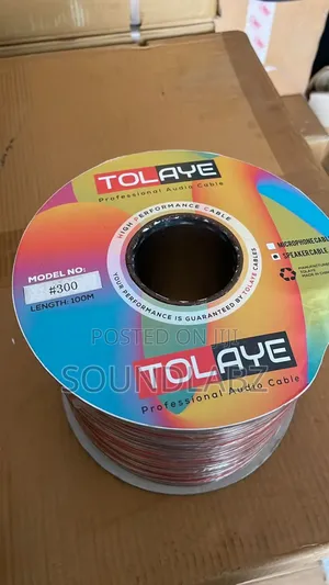 Tolaye 2in1 Speaker Cable 1. Pure Copper 2. Bundle Size = 100 Meters