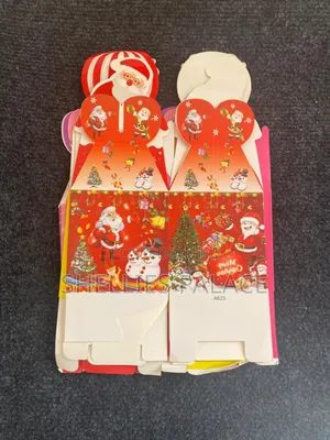 10-Piece Christmas Candy Apple Paper Gift Boxes – Festive Xmas Tree Decorated Party Boxes