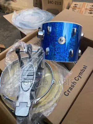 Electro-voice (EV) 5-piece Drumset With Cymbals-glossy Blue | 5-Piece Shell Pack | Cymbals & Hardware Included | Live & Studio