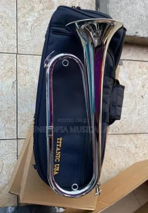 Titanic Nickel Silver-Finish Brass Bugle – Valveless G-Key Signal Bugle for Marching & Ceremonies