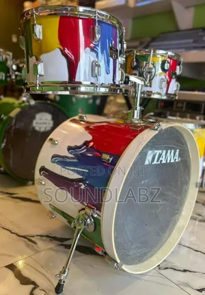 TAMA Crazy Colour 5-Piece Acoustic Drum Set – Complete Kit with Cymbals, Hardware & Drum Throne