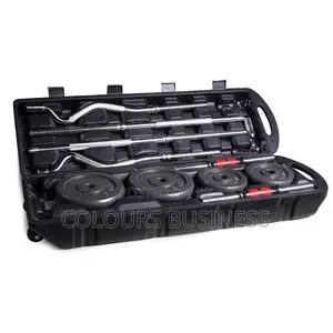 55kg Dumbbell/Curling/Barbell – Cast Iron / Rubber Hex Dumbbell Set