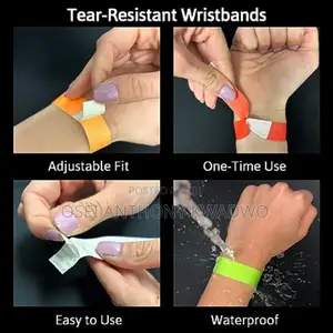Tyvek Waterproof Event Wristband – Durable Disposable Paper Wristband for Shows & Events
