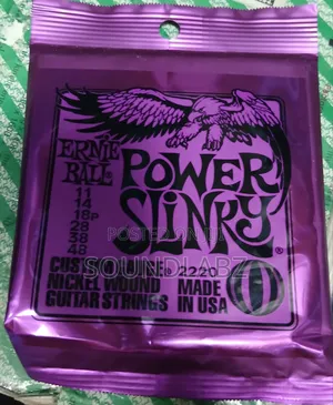 Ernie Ball Power Slinky Electric Guitar Strings – Heavy-Gauge Nickel-Wound for Rock & High Tunings