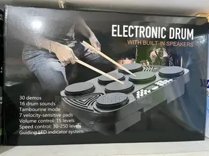 Electronic Drum Set - Professional Grade | Velocity-Sensitive Pads | Built-in Metronome | Headphone Output
