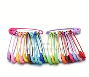 10-Piece Multicolour Metal Brooch Safety Pins – 6×30mm DIY Jewellery & Accessories Base Pins