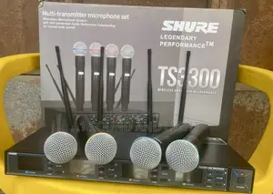 Shure TS3300 4-in-1 Wireless Multi-Transmitter Microphone Set – 4 Handheld Mics & UHF Receiver
