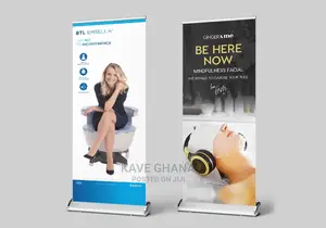 Roll-Up Pull-Up Banner Stand 85×200cm – Quality Display Stand for Business Advertising