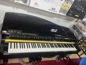 GLS Digital Grand Piano – 88-Key GRH Graded Hammer Action, Velocity-Sensitive & Glossy Black Cabinet