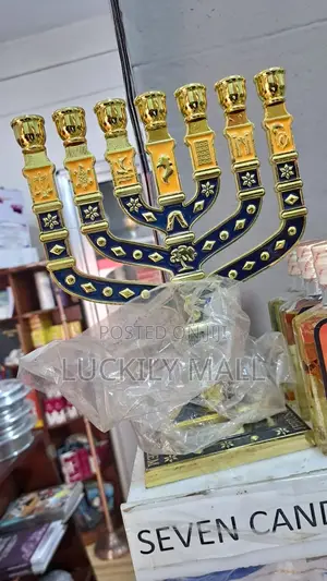 7-Branch Candle Stand Candelabrum – Sacred 7-Arm Candleholder for Churches & Ceremonies