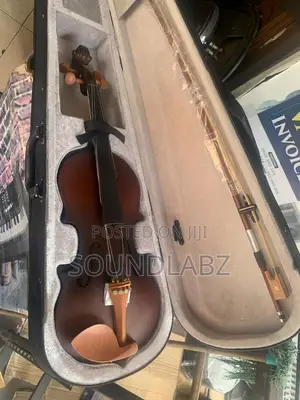 Givson 4×4 Violin With Hard Case, Bow, Rosin | Spruce Top | Maple Back | Ebony Fingerboard | Bow & Rosin Included