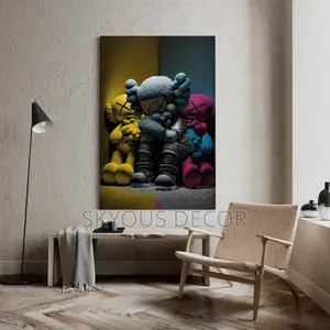 KAWS Wall Art Canvas Print – Stylish Inspirational KAWS Art for Home & Office Décor