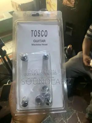 Tosco Chrome Bass Guitar Tuning Pegs Set of 4 – Clover-Leaf Machine Heads for Electric Bass Guitar