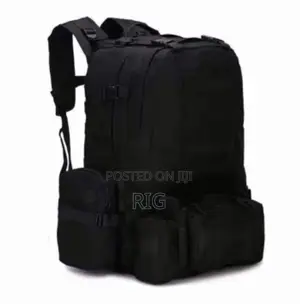 Black Military 50L Tactical Backpack | MOLLE System | 50L Capacity | Water-Resistant | Hiking Trekking & Military Use