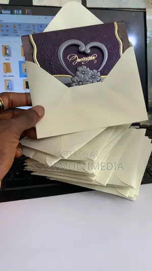 Custom Invitation Cards 50-Piece Set – Elegant Cards for Weddings, Birthdays & Ceremonies