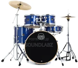 Mapex 5-Piece Acoustic Drum Set – Bass Drum, Toms, Snare, Hi-Hat & Hardware Included