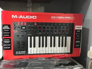 M-audio Oxygen Pro 25 - 25 Key USB Midi Keyboard | Touch-Sensitive Keys | Built-in Voices & Rhythms | Beginner to Pro