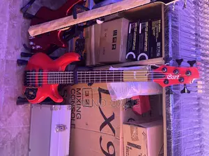 Cort C5 Deluxe 5-String Electric Bass Guitar – Active Pickups, Candy Red Finish & Maple Neck