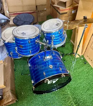 EV 5-Piece Acoustic Drum Set – Bass Drum, Toms, Snare, Hi-Hat & Hardware Included