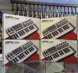 Akai Mpk Mini 4 Studio Keyboard | Touch-Sensitive Keys | Built-in Voices & Rhythms | Beginner to Pro