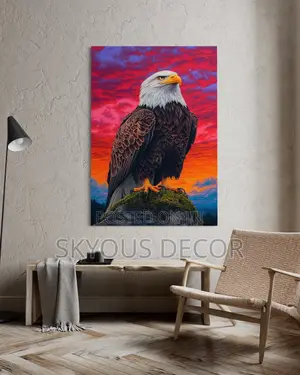 Eagle Wall Art Canvas Print – Majestic Bird Canvas Décor for Living Room & Office