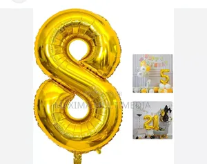 Number Foil Balloon – Metallic Number Balloon for Birthdays, Weddings & Anniversary Events