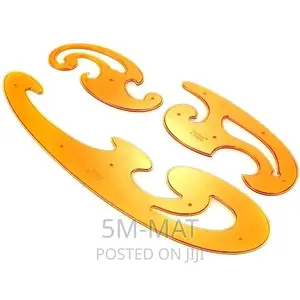 3-Piece French Curves Set – Plastic Drafting Curves for Technical Drawing & Design