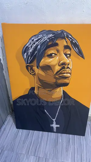 Tupac Canvas Wall Art Decor – Premium Hip-Hop Art Print on Original Canvas Material